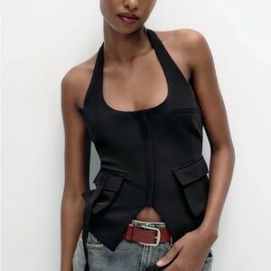 Zara pocket halter top